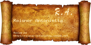 Reisner Antonietta névjegykártya